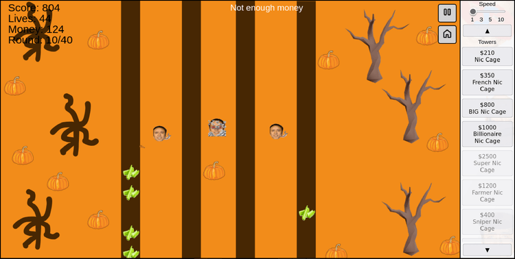 Nic Cage Tower Defense